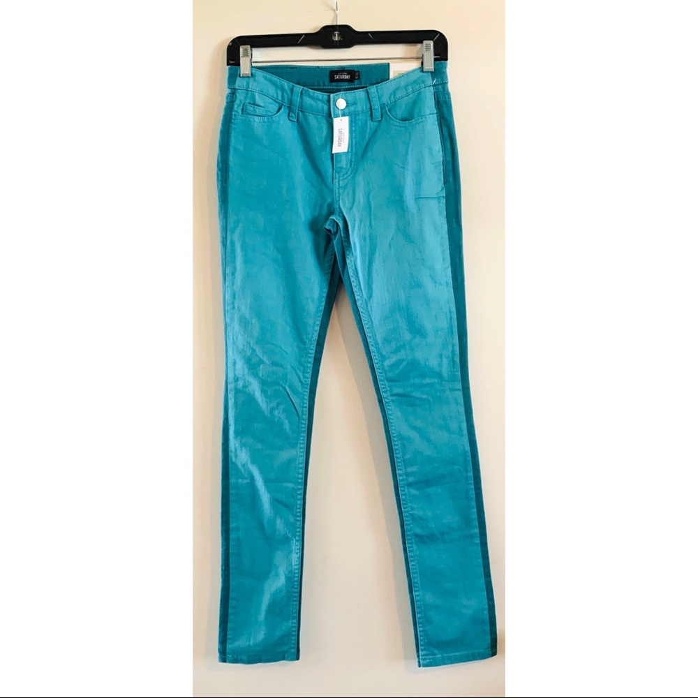 NWT Kate Spade Saturday Two Tone Teal Skinny Jeans